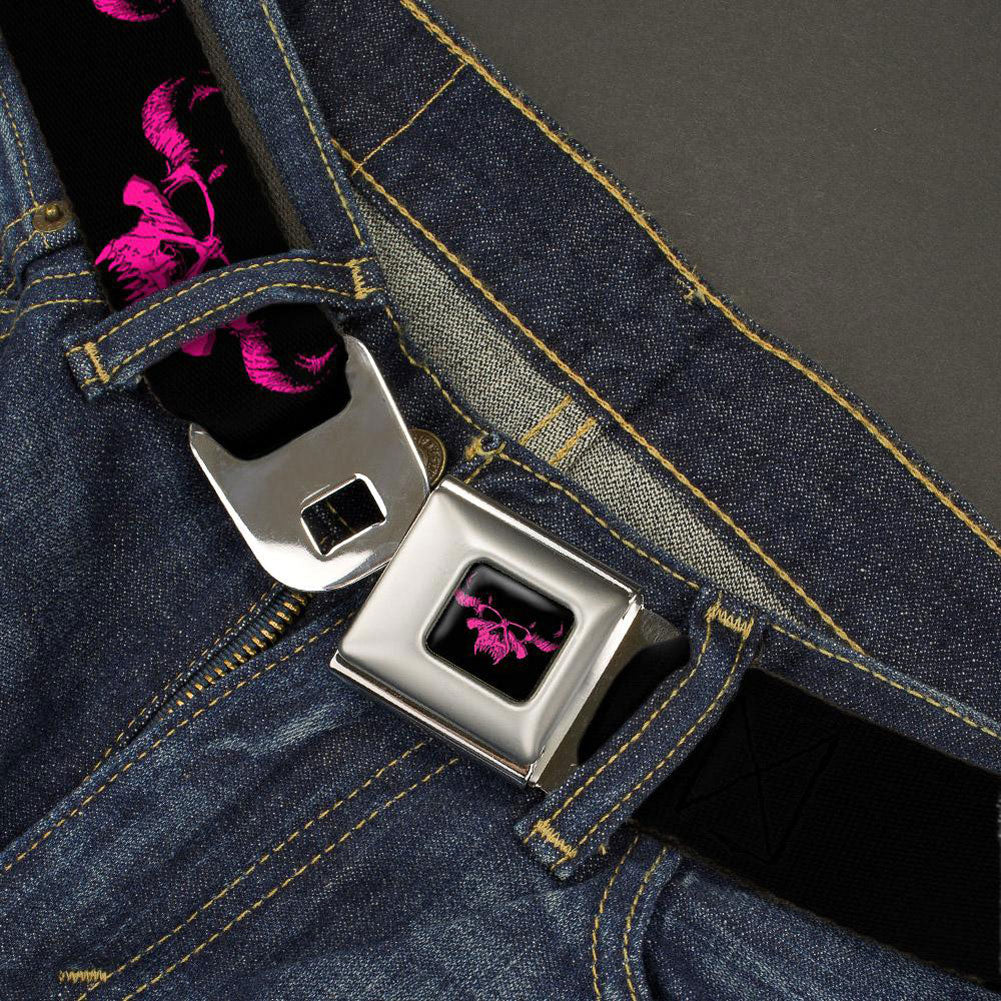 Danzig Classic Pink Skull Seatbelt Buckle Belt Back
