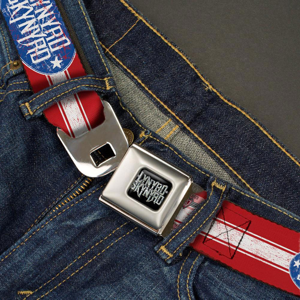 Lynyrd Skynyrd Star Badge Logo Seatbelt Buckle Belt Back