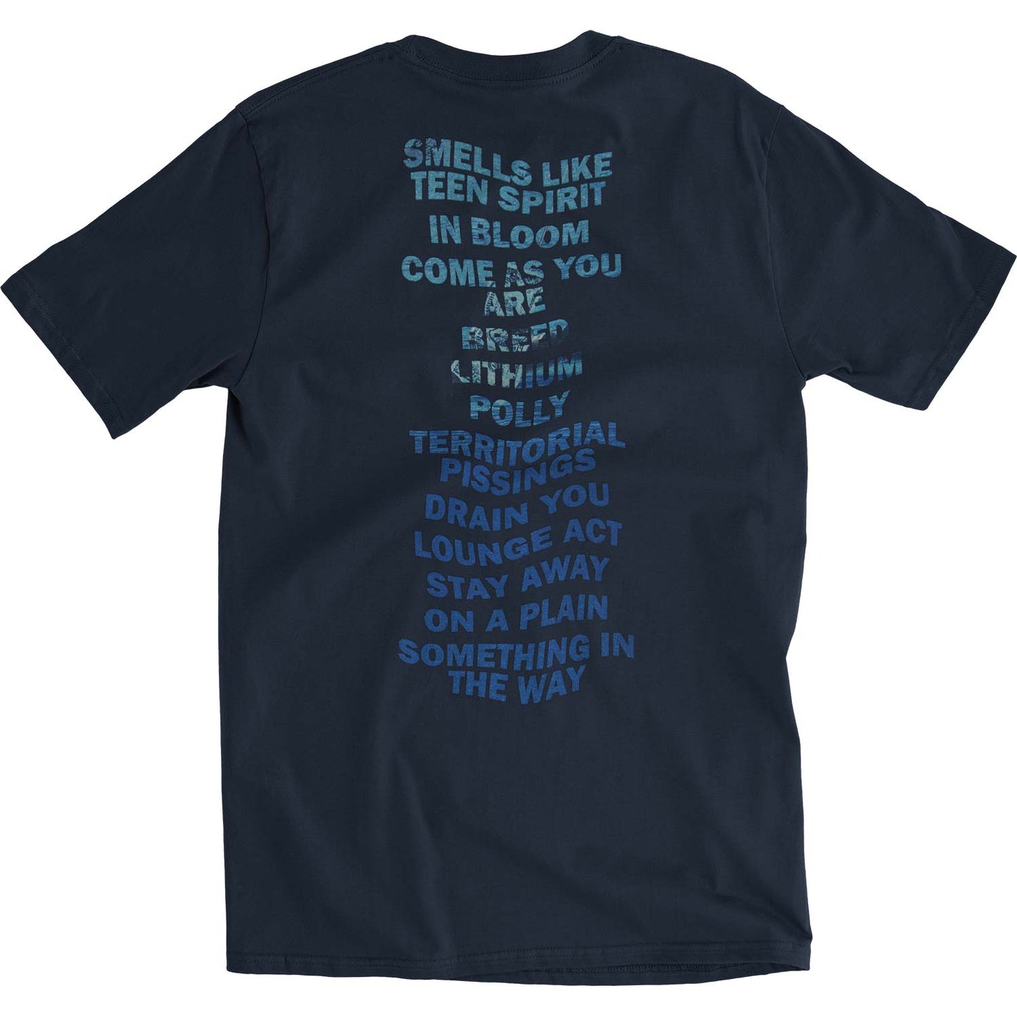 Nirvana Nevermind Album Play List Slim Fit T-shirt Back