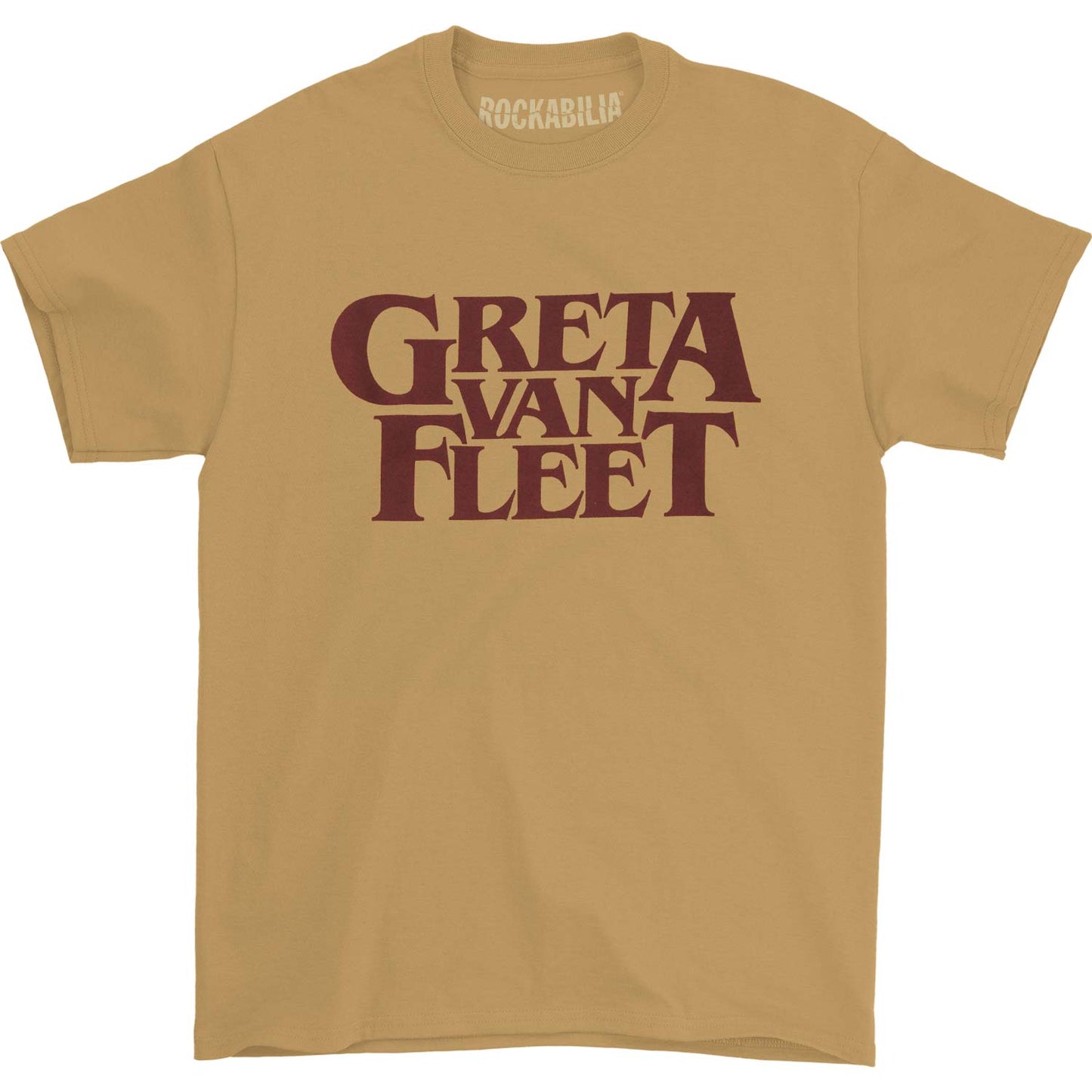 Greta Van Fleet Logo Tee Old Gold T-shirt Front