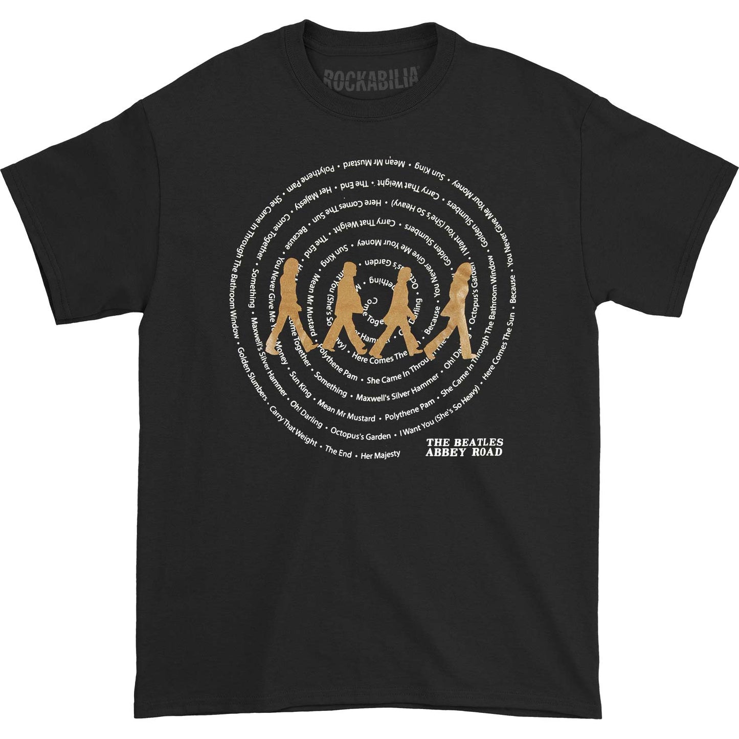 Beatles Abbey Road Songs Swirl T-shirt Front