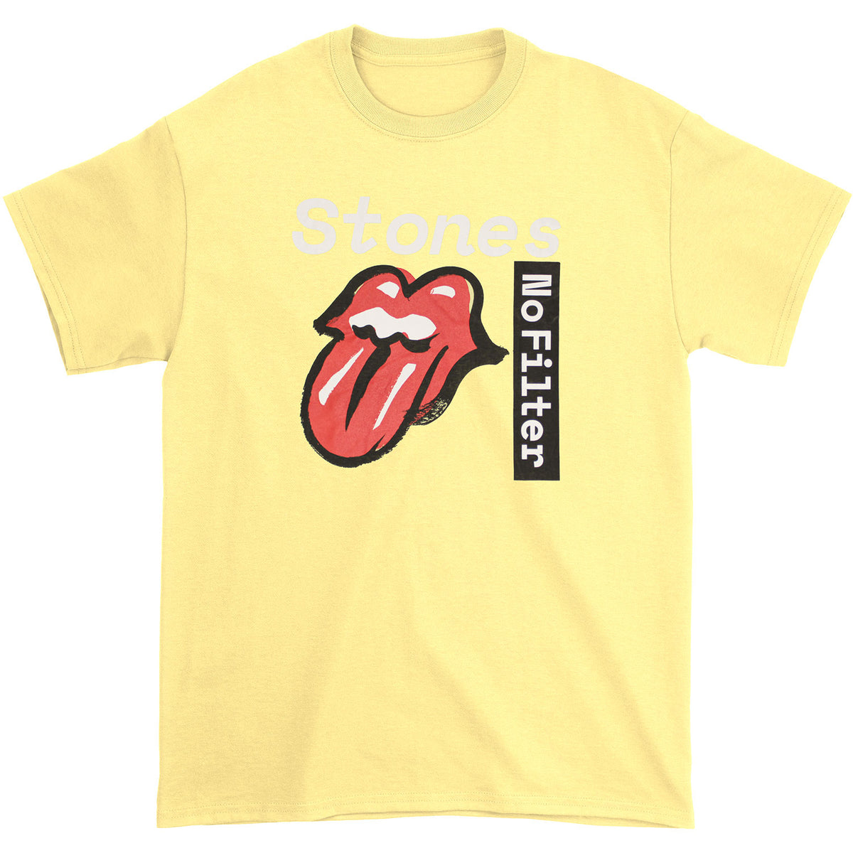 Rolling Stones No Filter Text Slim Fit T-shirt Front