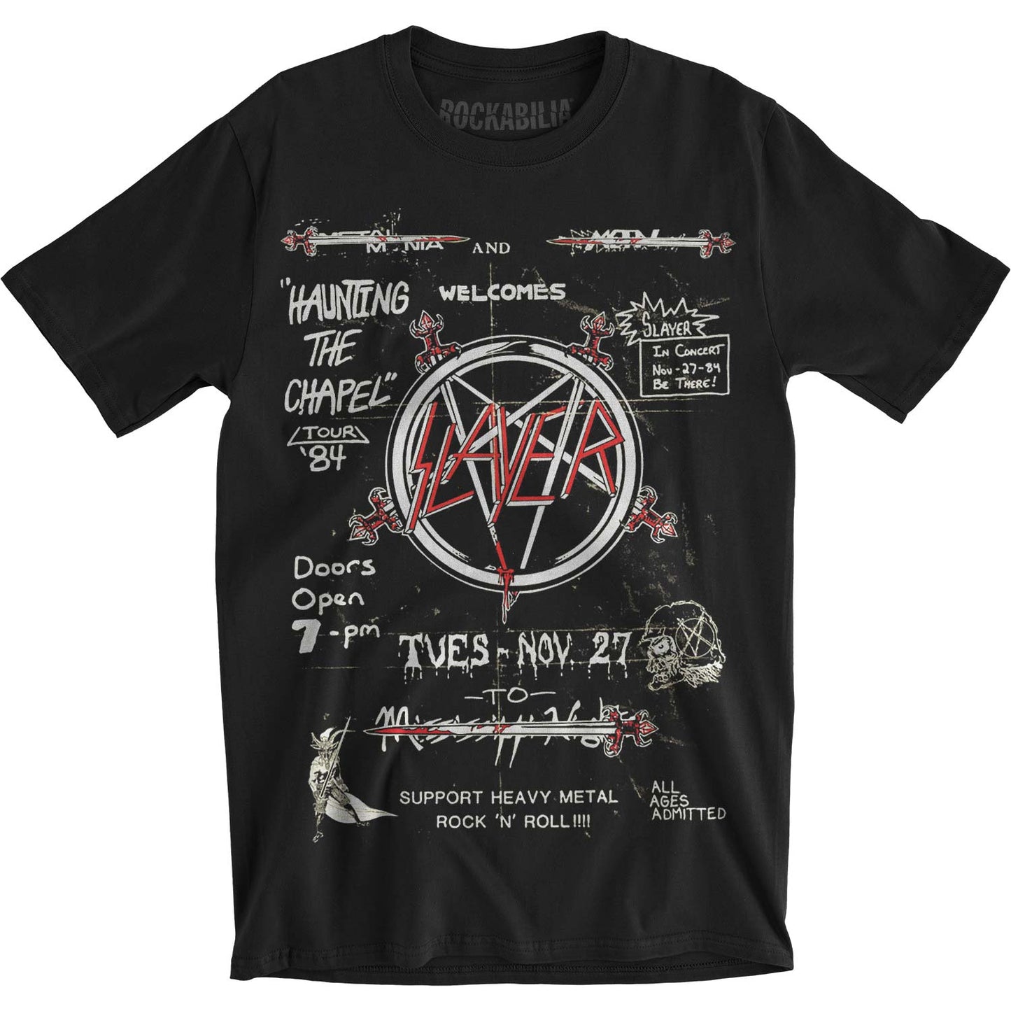 Slayer Haunting 84 Flier Slim Fit T-shirt Front