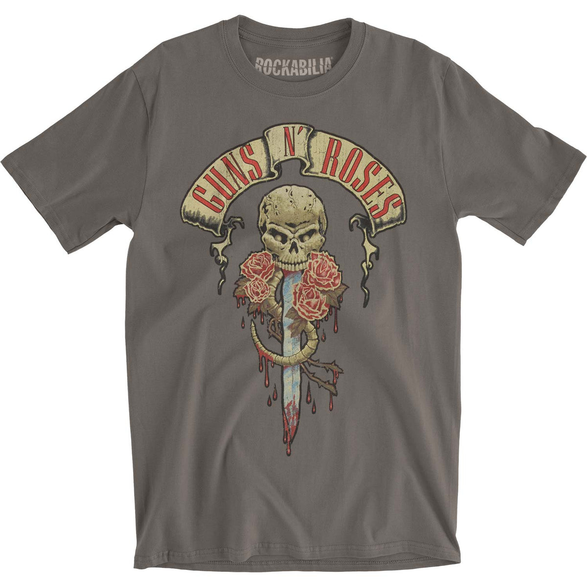 Guns N Roses Dripping Dagger Slim Fit T-shirt Front