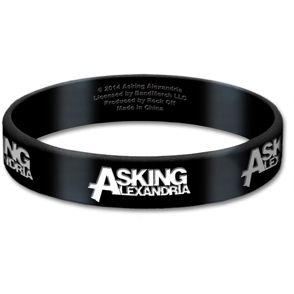 Asking Alexandria Logo Rubber Bracelet Front