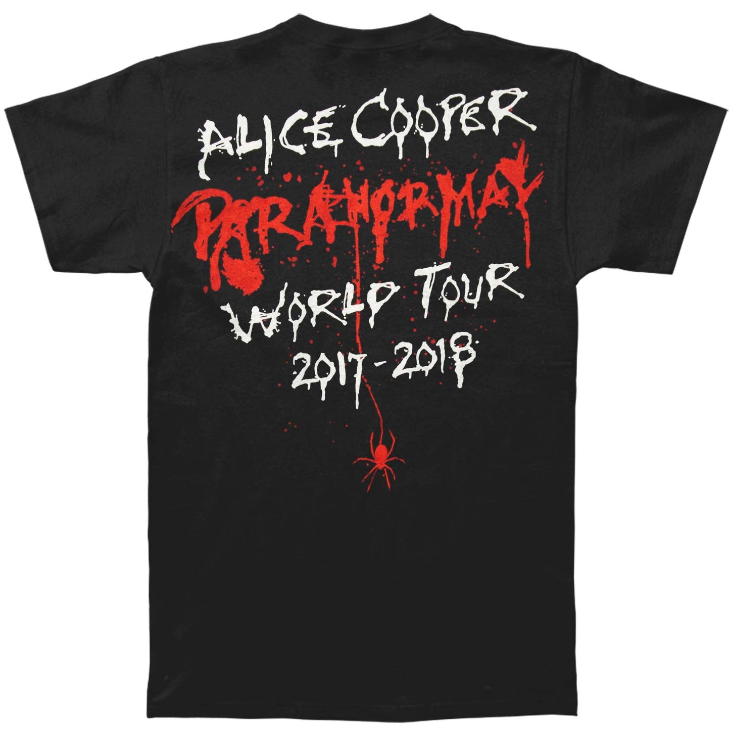 Alice Cooper Paranormal 2017 - 2018 World Tour T-shirt Back