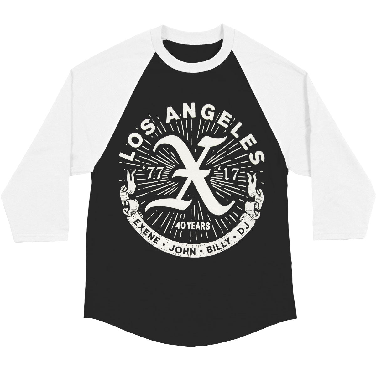 X 40 Years Raglan Baseball Jersey Front