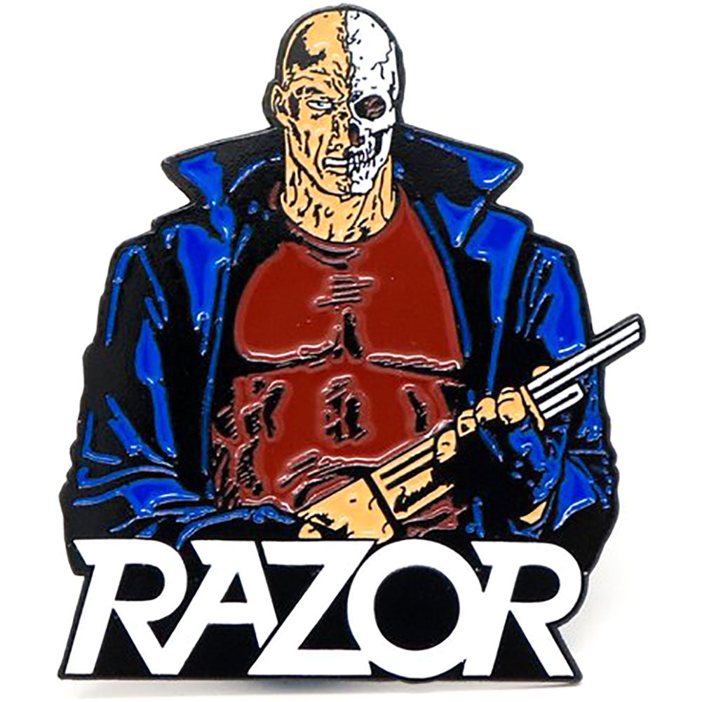 Razor Shotgun Justice Enamel Pin Pewter Pin Badge