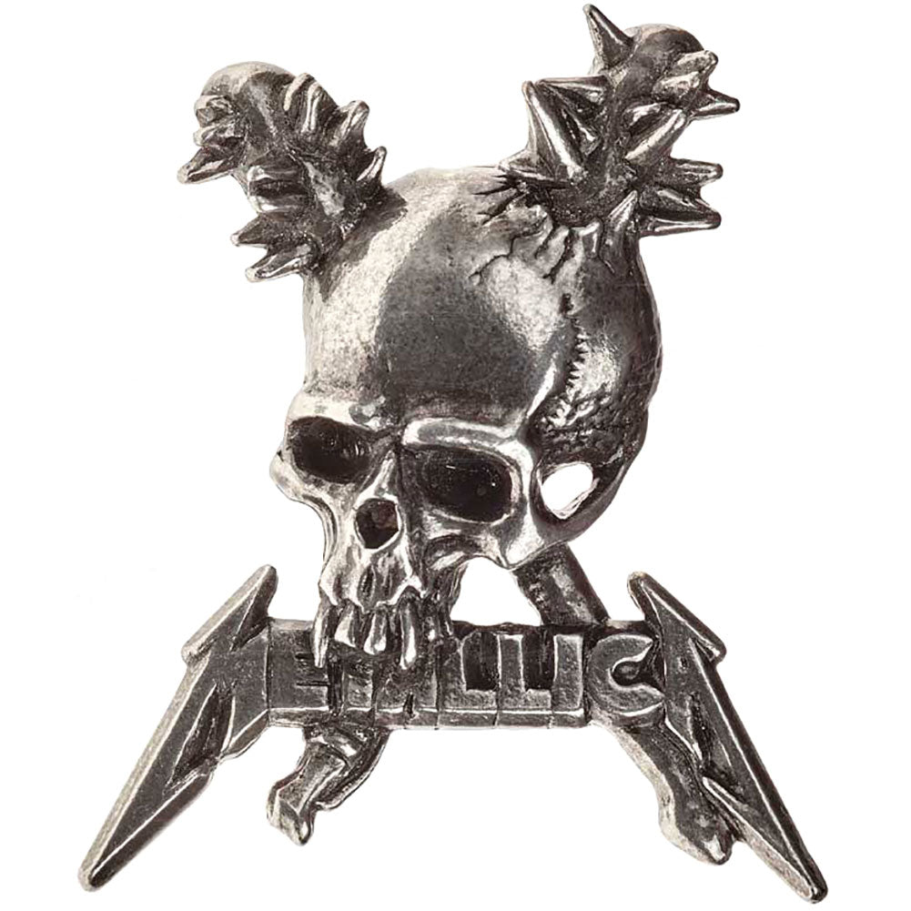 Metallica Damage Including Skull Pewter Pin Badge Front