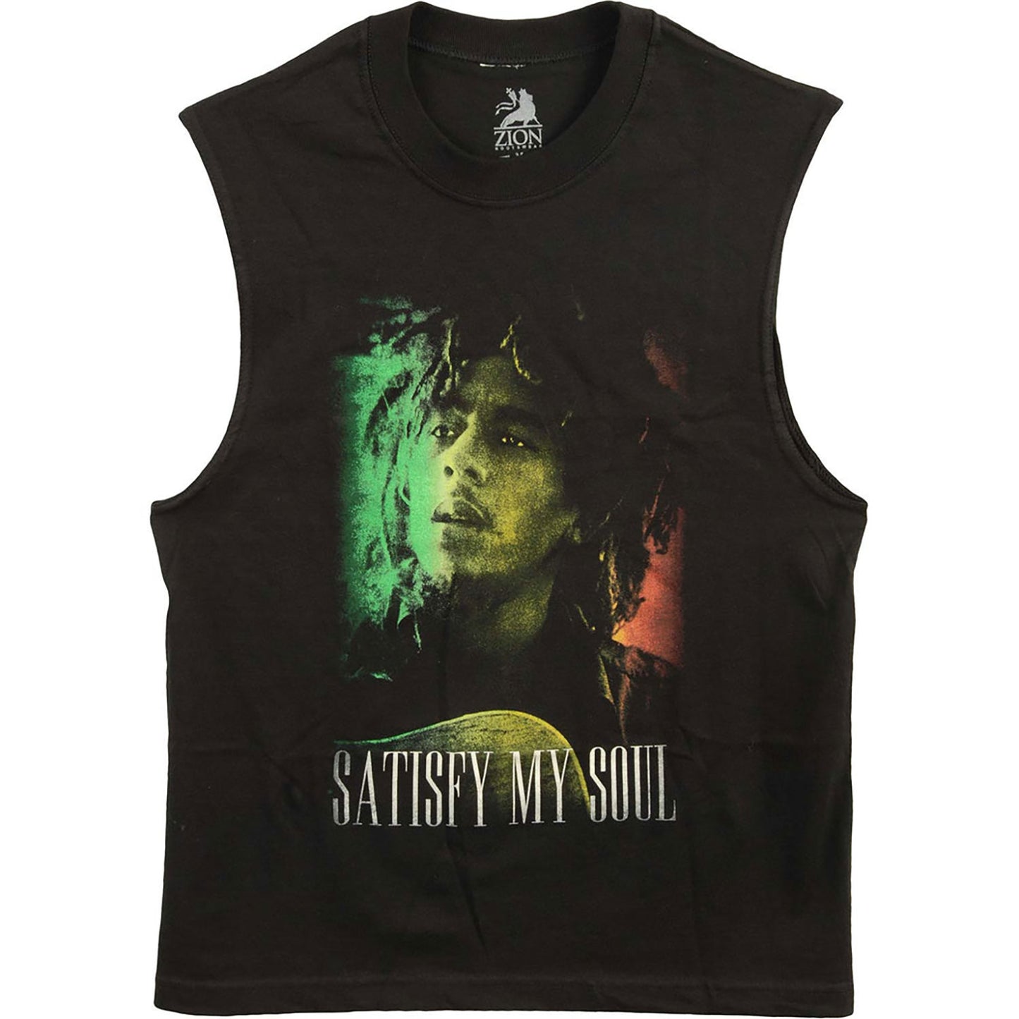 Bob Marley Satisfy My Soul Muscle Jr. Tank Mens Tank Front