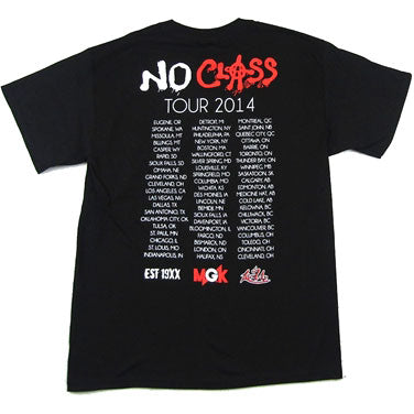 Machine Gun Kelly (Music) No Class 2014 Tour T-shirt Back