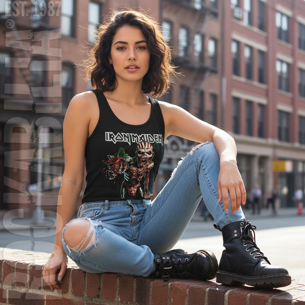Iron Maiden Ed Heart Womens Tank Alt 2