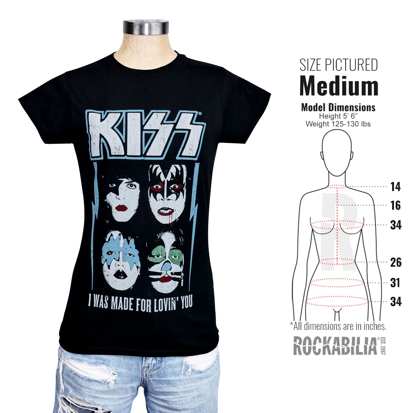KISS Made For Lovin' You Junior Top Alt 3