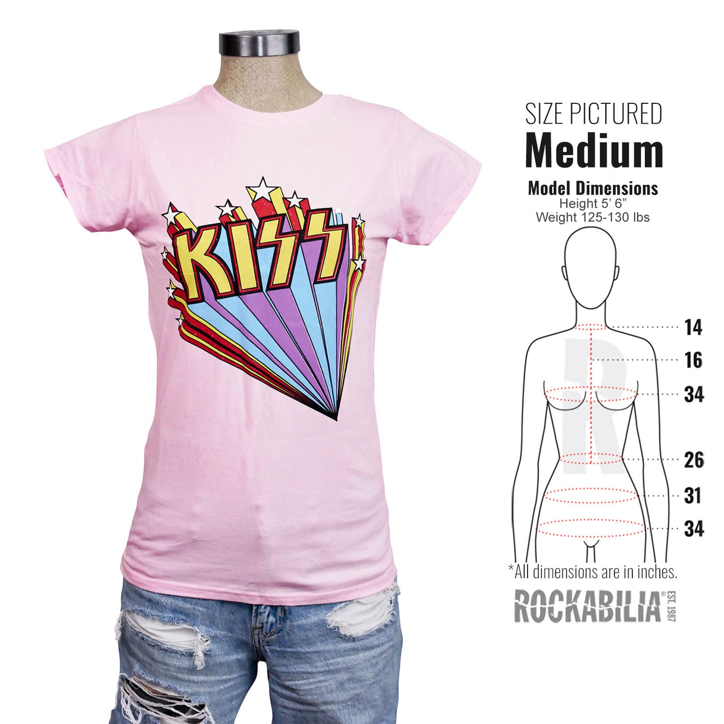 KISS Stars Jr. Tee Junior Top Alt 3