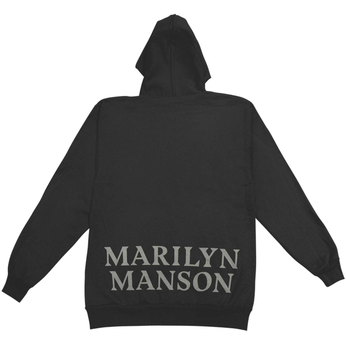 Marilyn Manson Cross Logo (Back Print) Zippered Hooded Sweatshirt Back