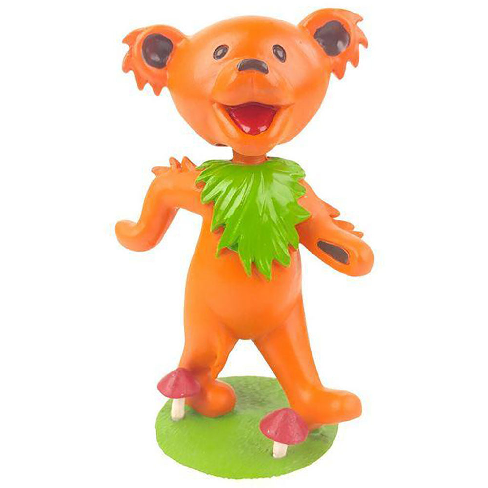 Grateful Dead ORANGE 6" Dancing Bear Bobblehead Head Knocker Front