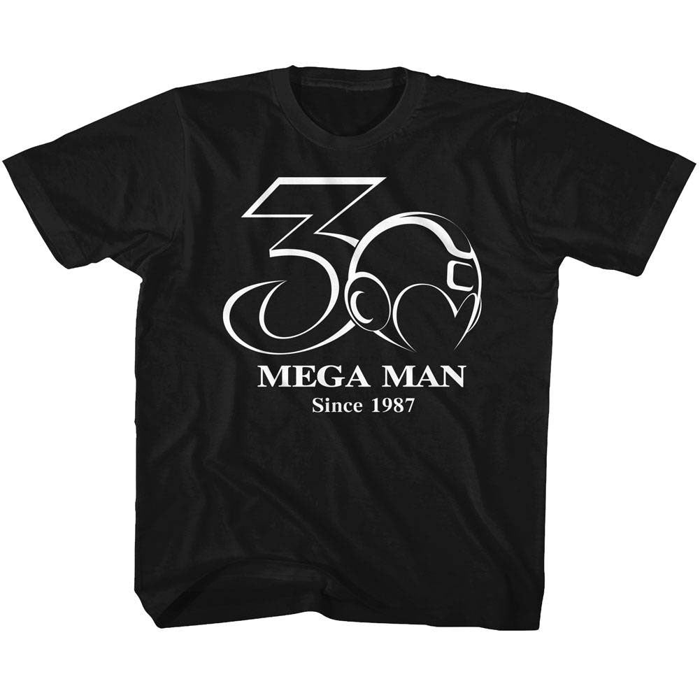 Mega Man 30th Bw Kids Childrens T-shirt Front