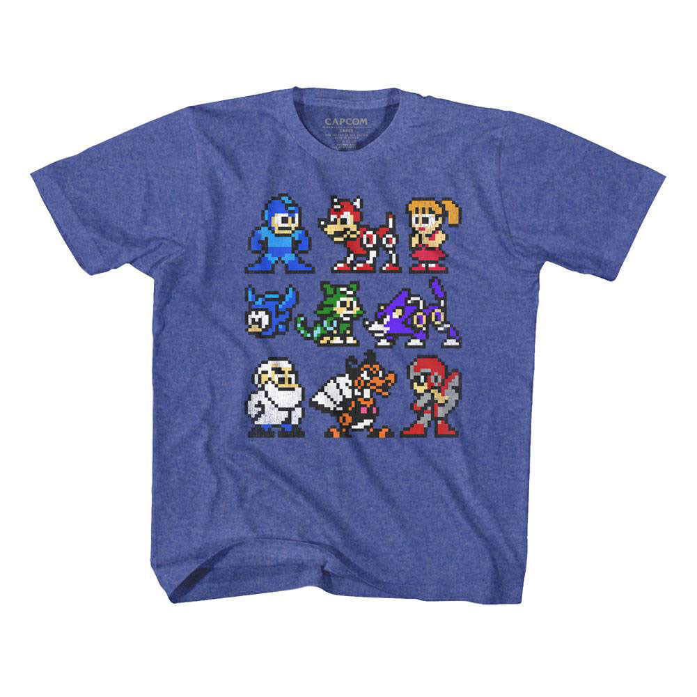 Mega Man The Cast Kids Childrens T-shirt Front