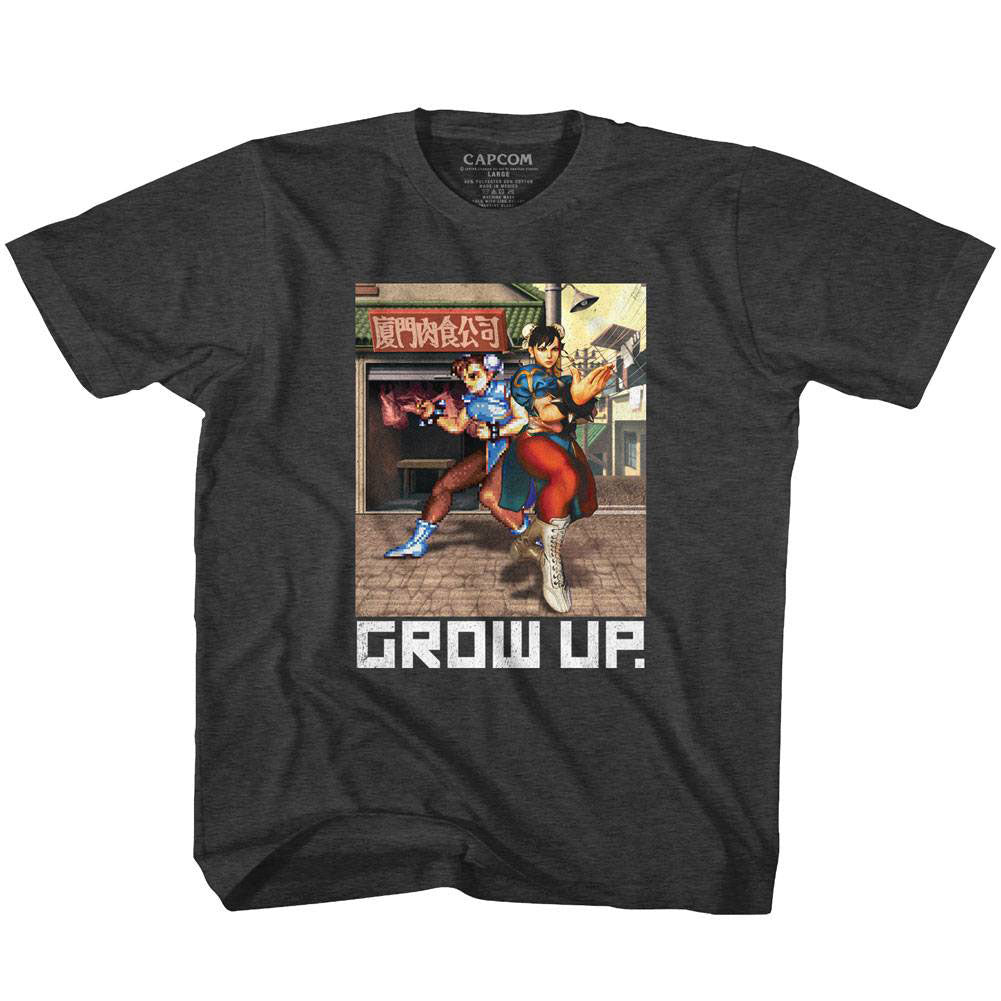 Street Fighter Grow Up Kids Childrens T-shirt Front