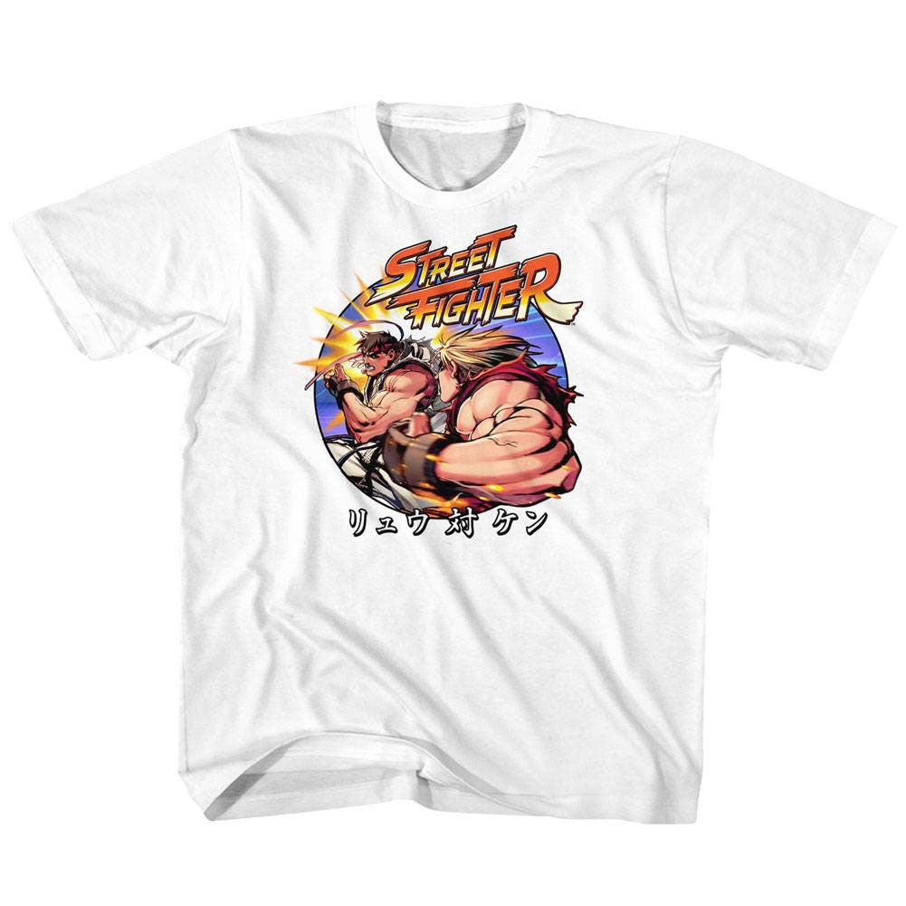 Street Fighter Ryu Vs Ken Kids Childrens T-shirt Front