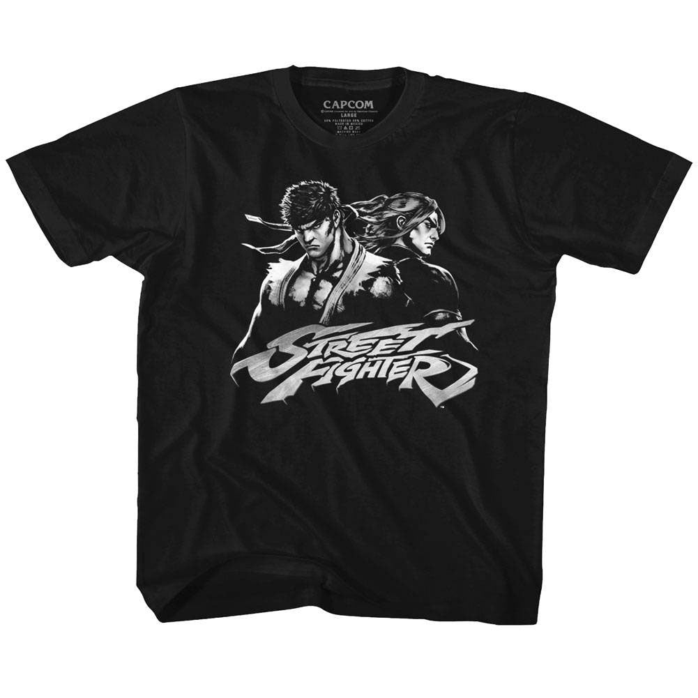 Street Fighter Two Dudes Kids Childrens T-shirt Front