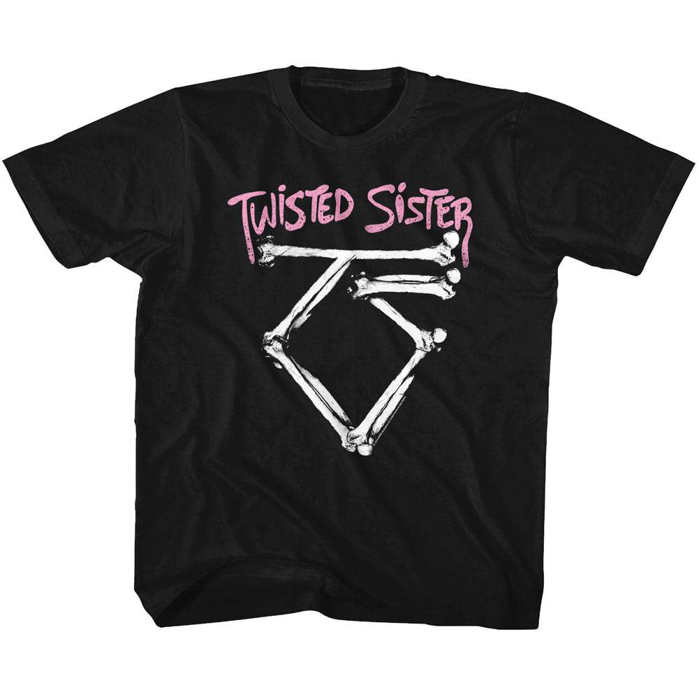 Twisted Sister Bone Logo Kids Childrens T-shirt Front