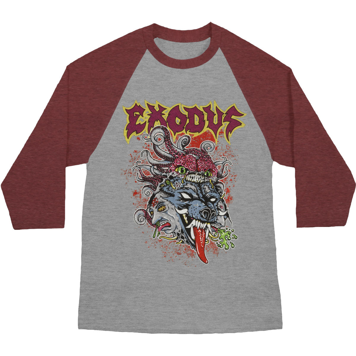 Exodus Toxic Wolf Raglan Baseball Jersey Front