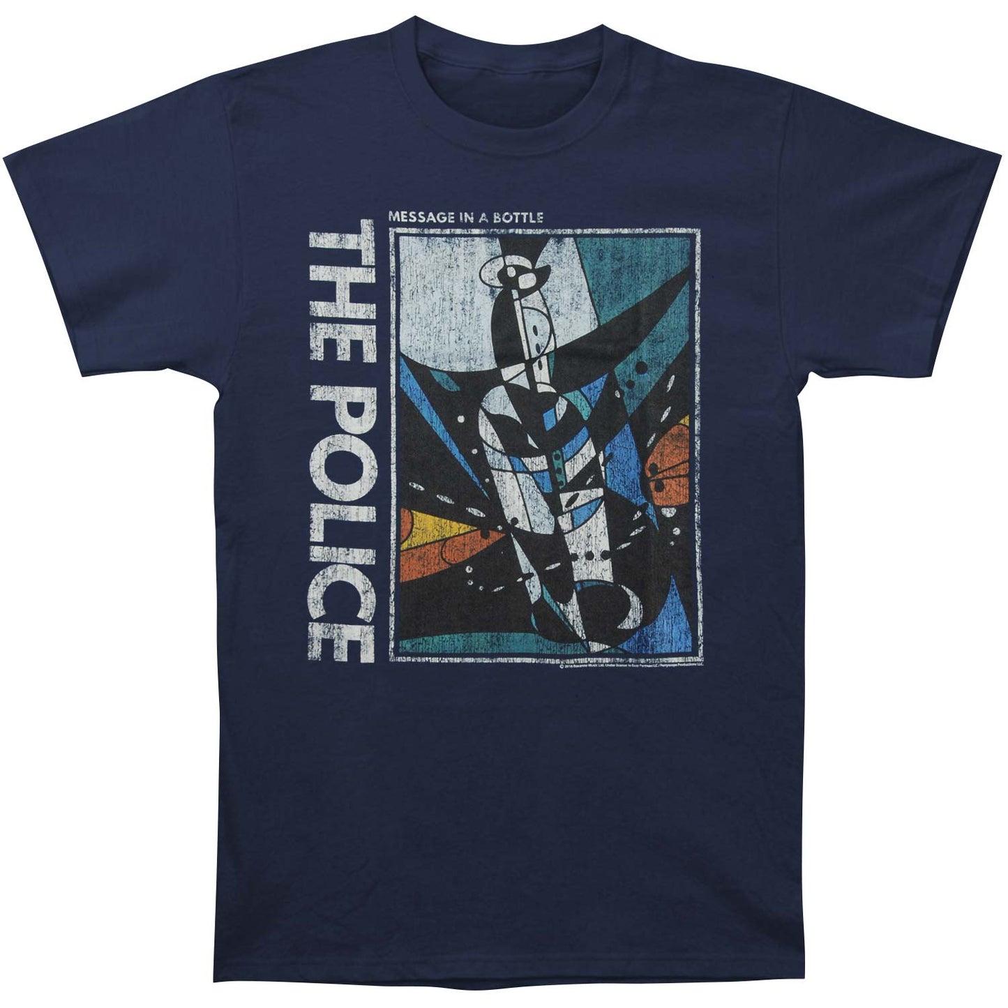 Police Message In A Bottle T-shirt Front