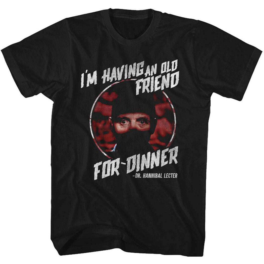 Silence Of The Lambs Friend For Dinner T-shirt Front
