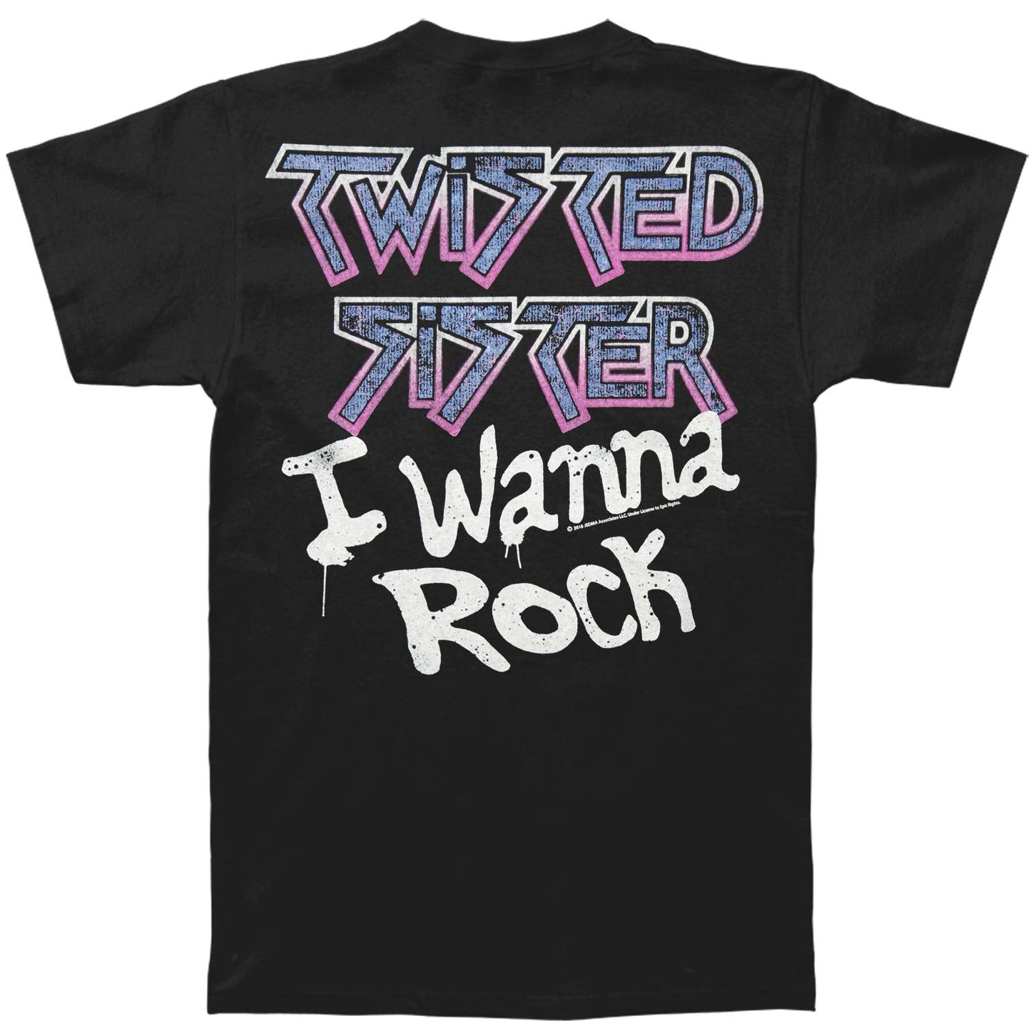 Twisted Sister I Wanna Rock T-shirt Back