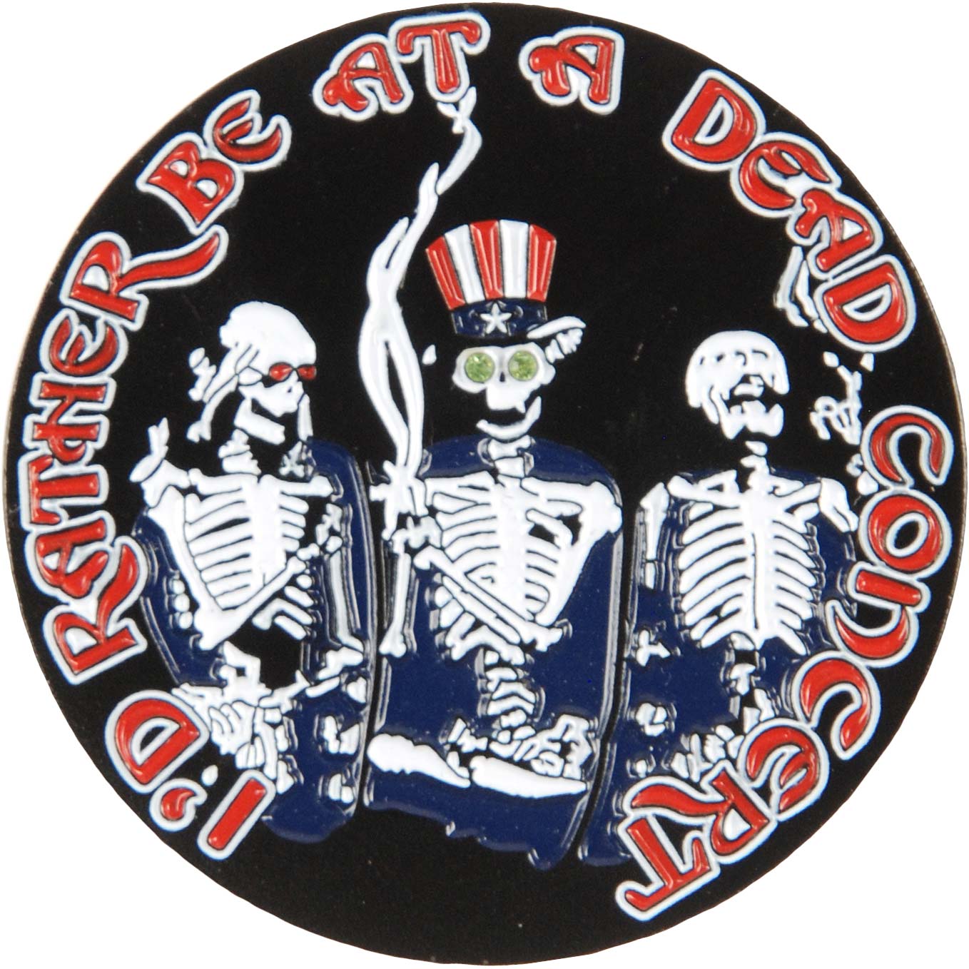 Grateful Dead I'd Rather Be Pewter Pin Badge