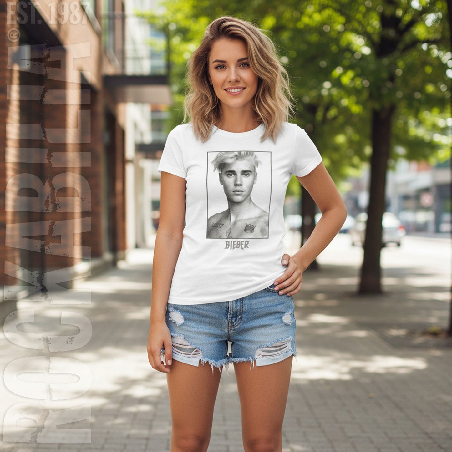 Justin Bieber Sorry Ladies Tee Junior Top Alt 2
