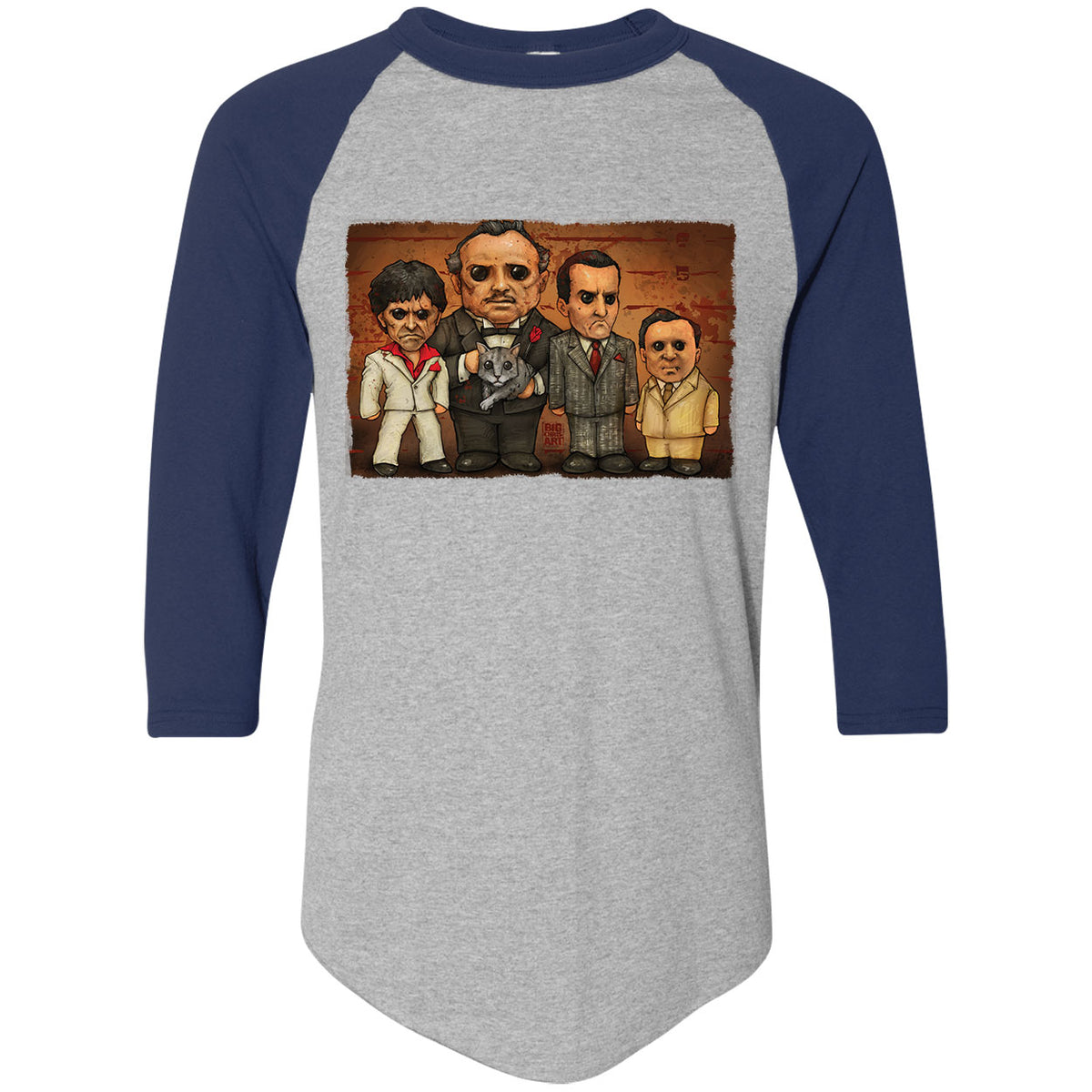 Big Chris Art Gangster Line Up Baseball Jersey Front