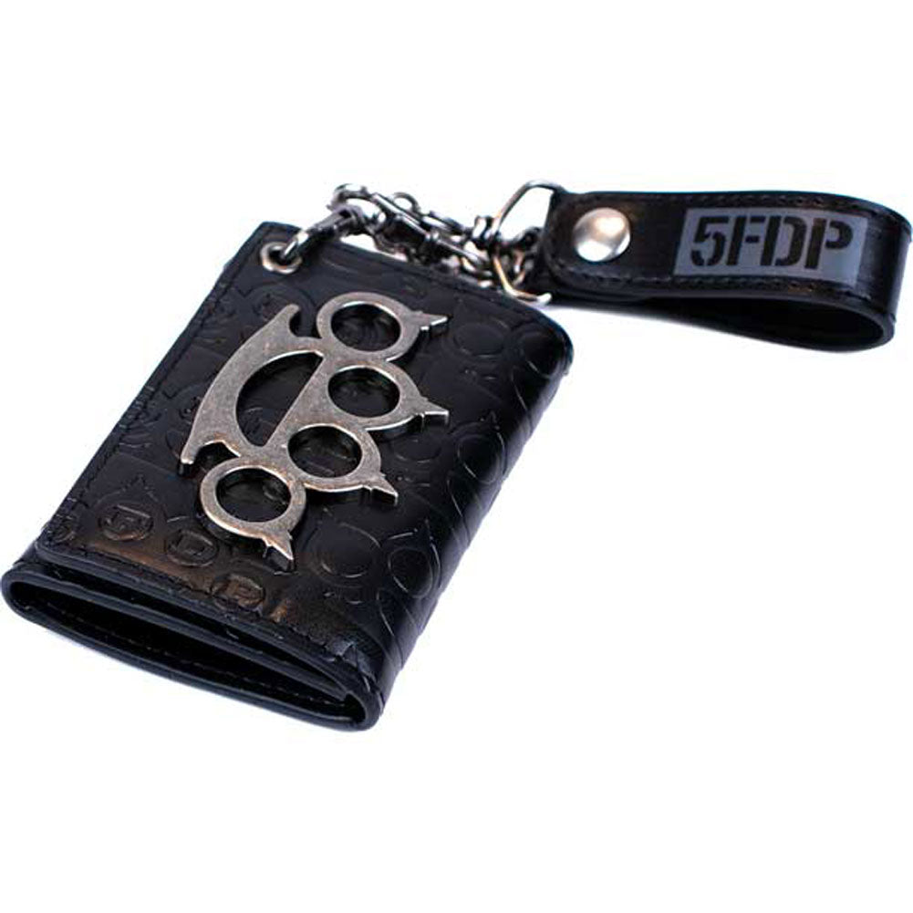 Five Finger Death Punch 5FDP Trifold Chain Wallet Tri-Fold Wallet Front