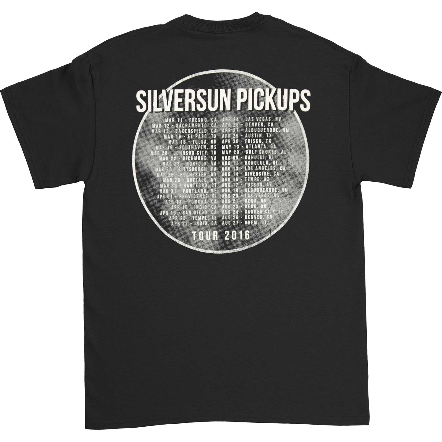 Silversun Pickups Smoke Ring 2016 Tour T-shirt Back