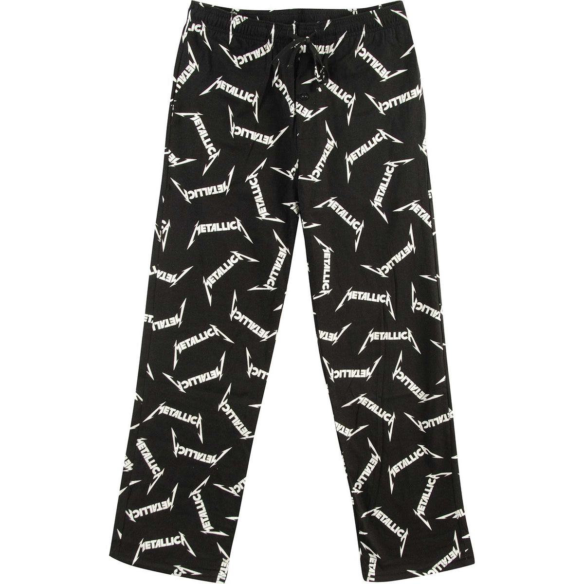 Metallica Logo Black Pajama Pants Lounge Pants Front