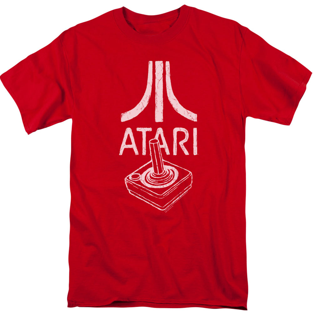 Atari Joystick Logo Adult T-shirt Front