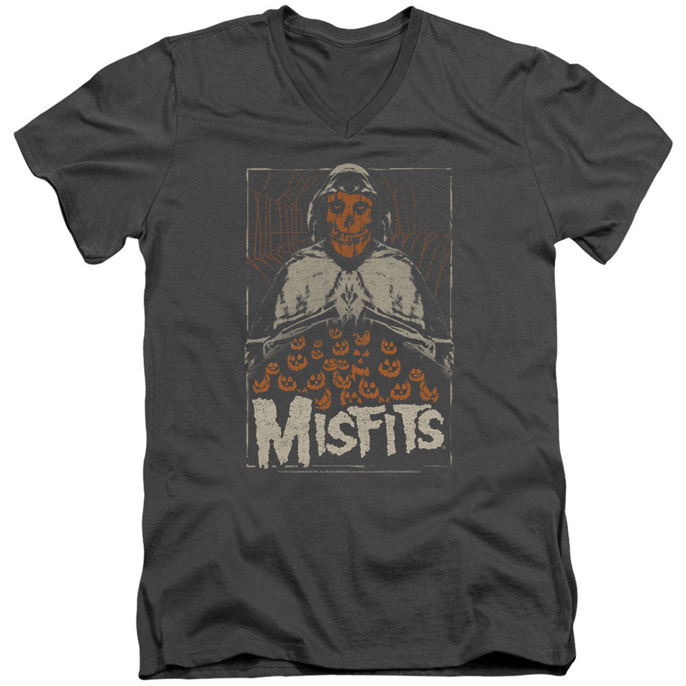 Misfits I Remember Halloween Adult V-Neck Slim Fit T-shirt Front