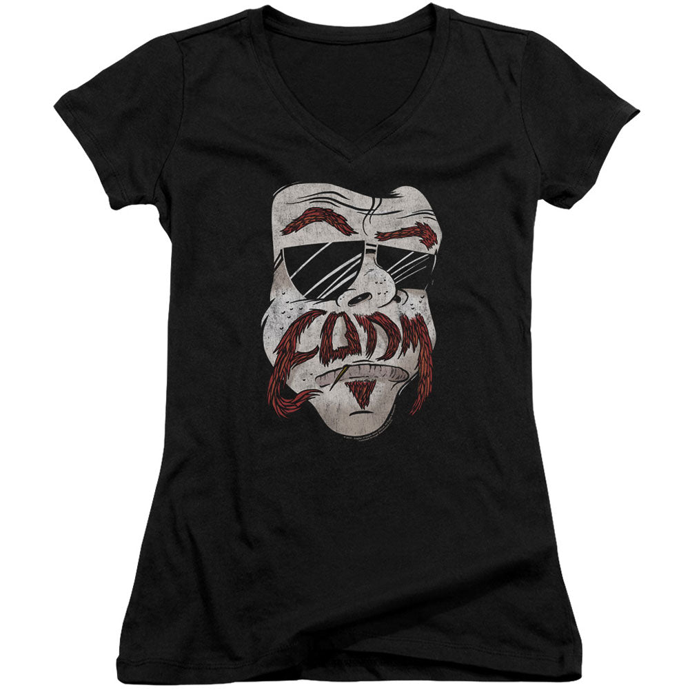 Eagles Of Death Metal Stache V-Neck Junior Top Front