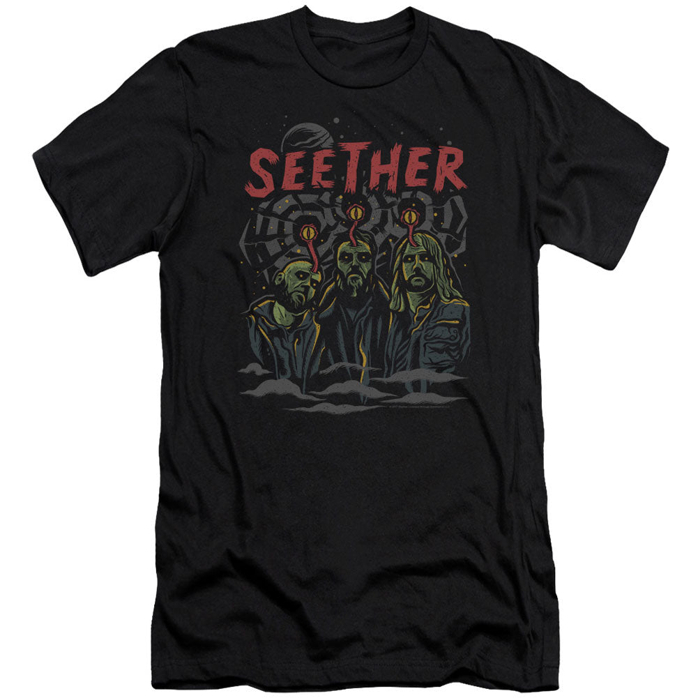 Seether Mind Control Premium Canvas Brand Slim Fit T-shirt Front