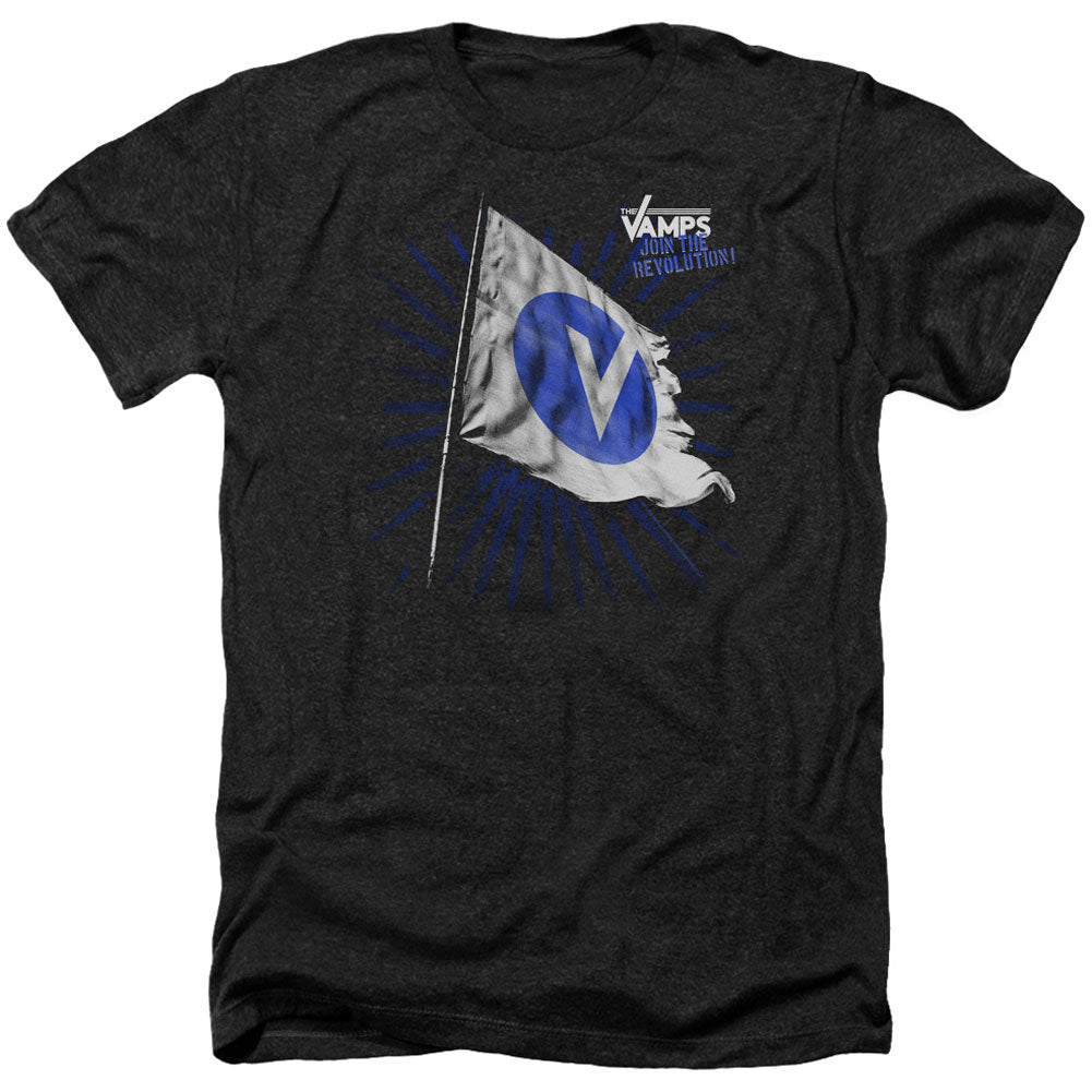 Vamps Flag Adult Heather 40% Poly T-shirt Front