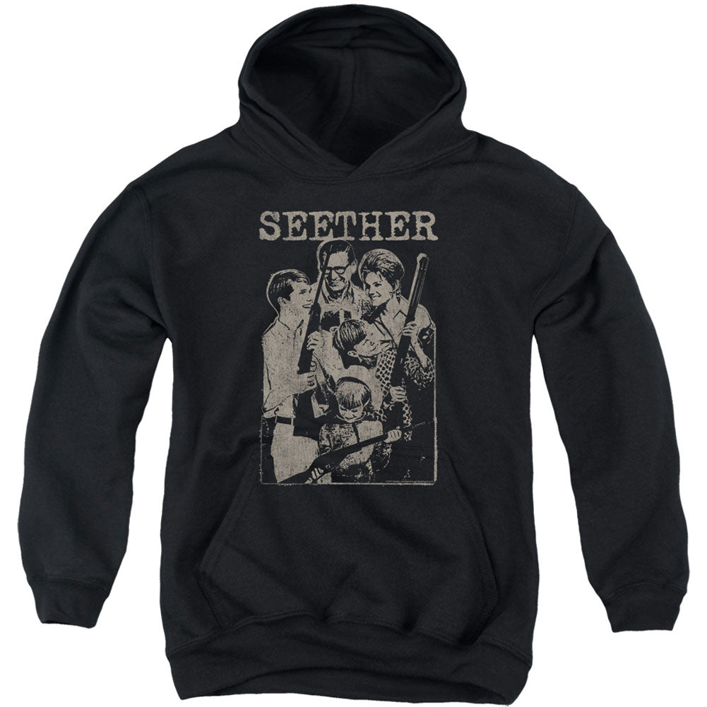 Seether Happy Family Youth 50% Poly Hooded Sweatshirt Front