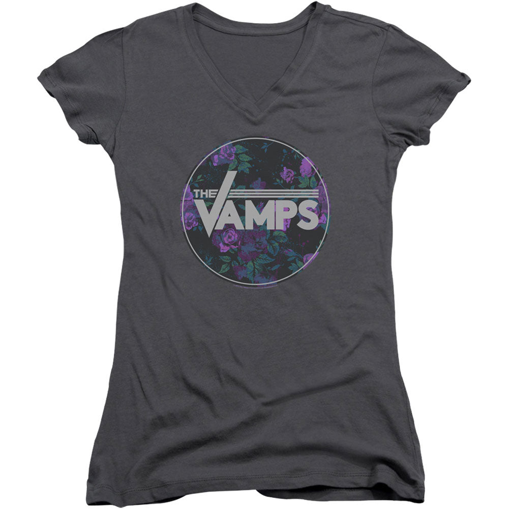 Floral Vamps V-Neck Junior Top Front