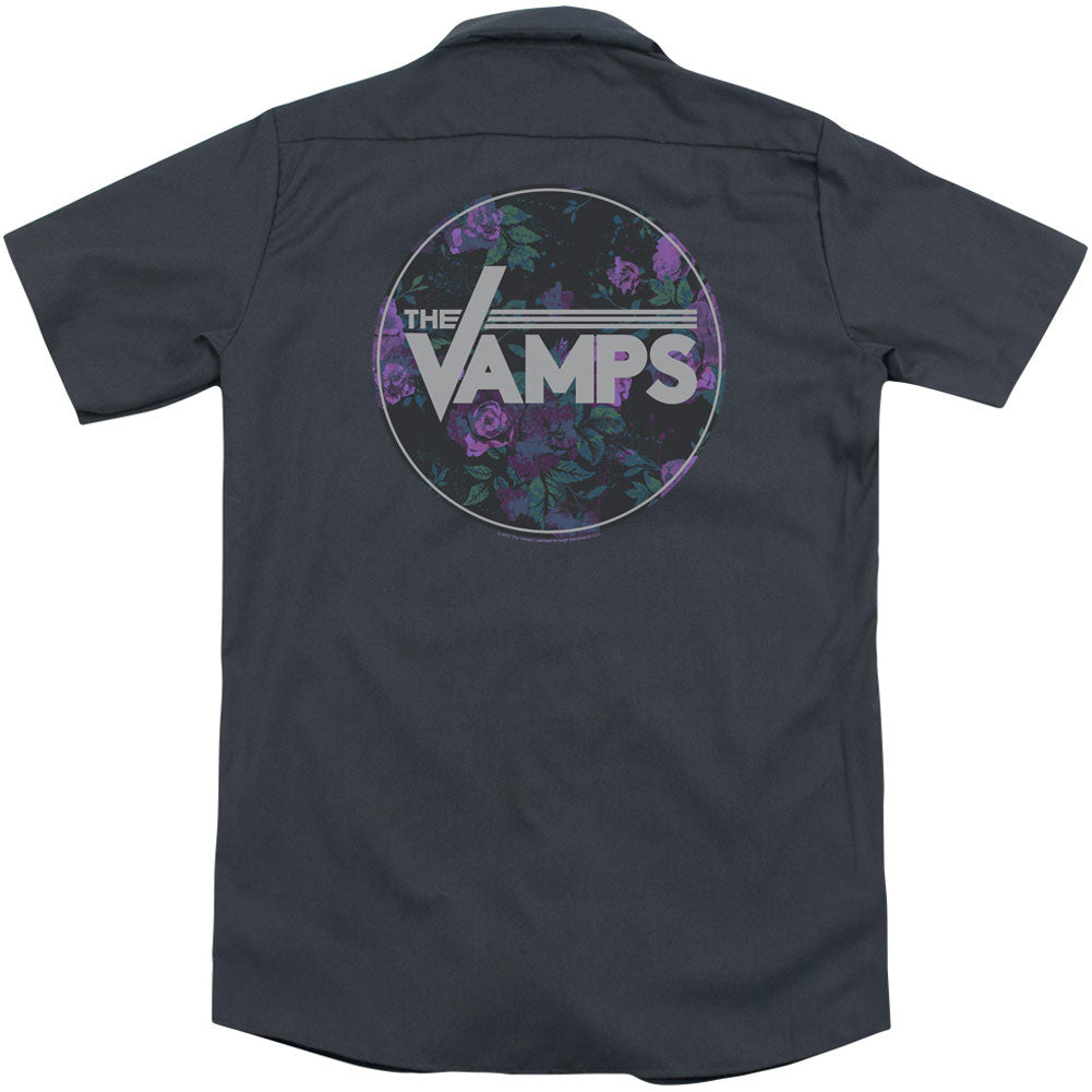 Floral Vamps (Back Print) Work Shirt Back
