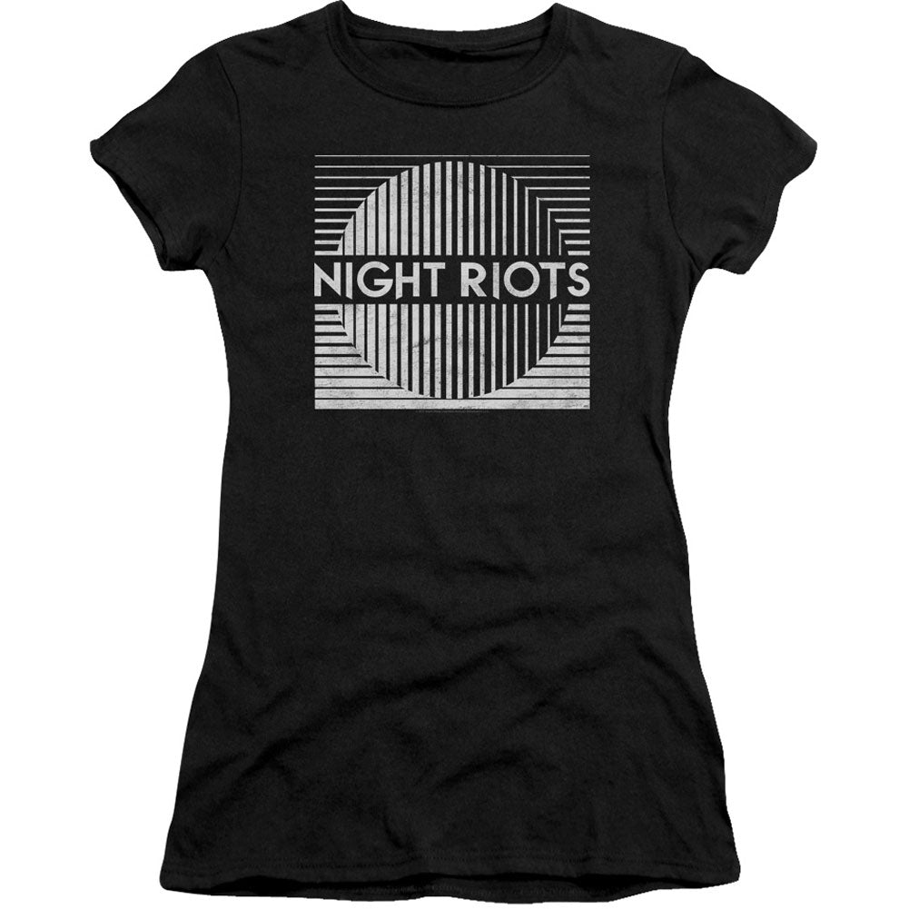Night Riots Title Cap Sleeve Junior Top Front