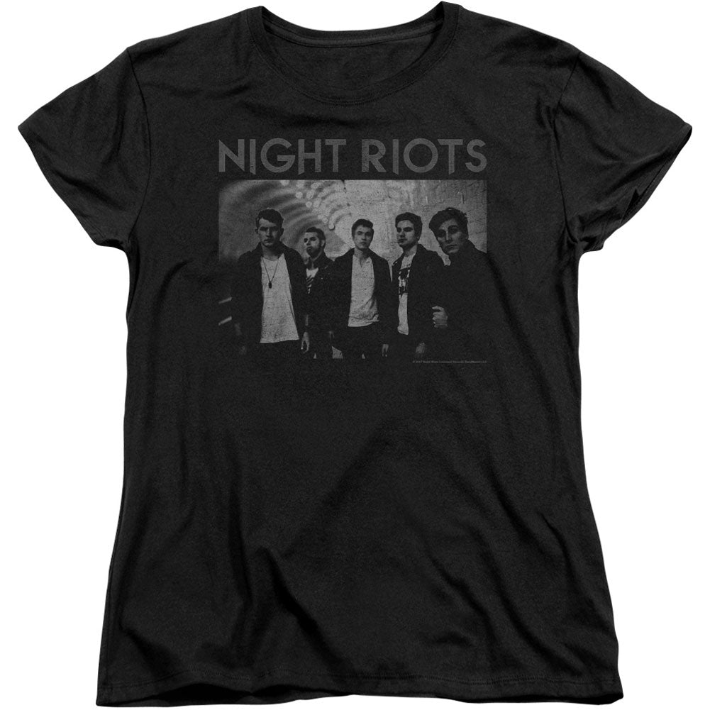 Night Riots Greyscale Junior Top Front