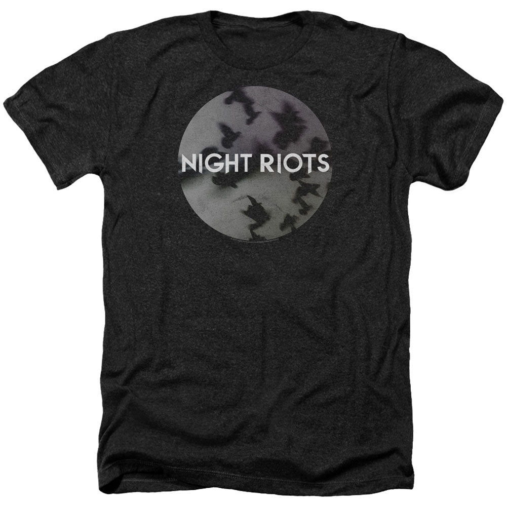 Night Riots Flock Adult Heather 40% Poly T-shirt Front