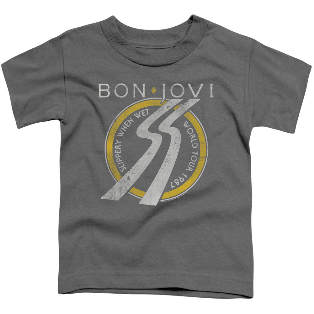 Bon Jovi Slippery When Wet World Tour Toddler Childrens T-shirt Front