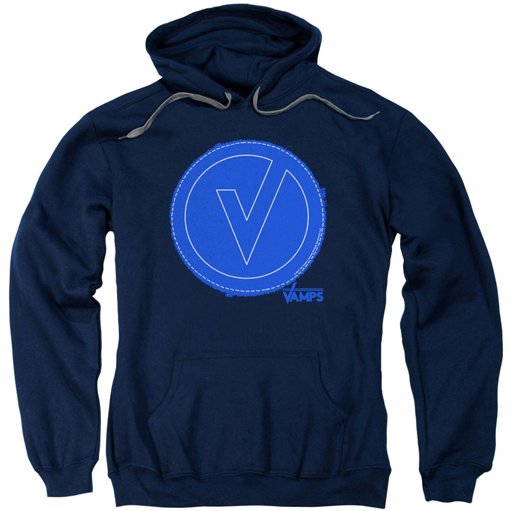Vamps Frayed Patch Adult 25% Poly Hooded Sweatshirt Front