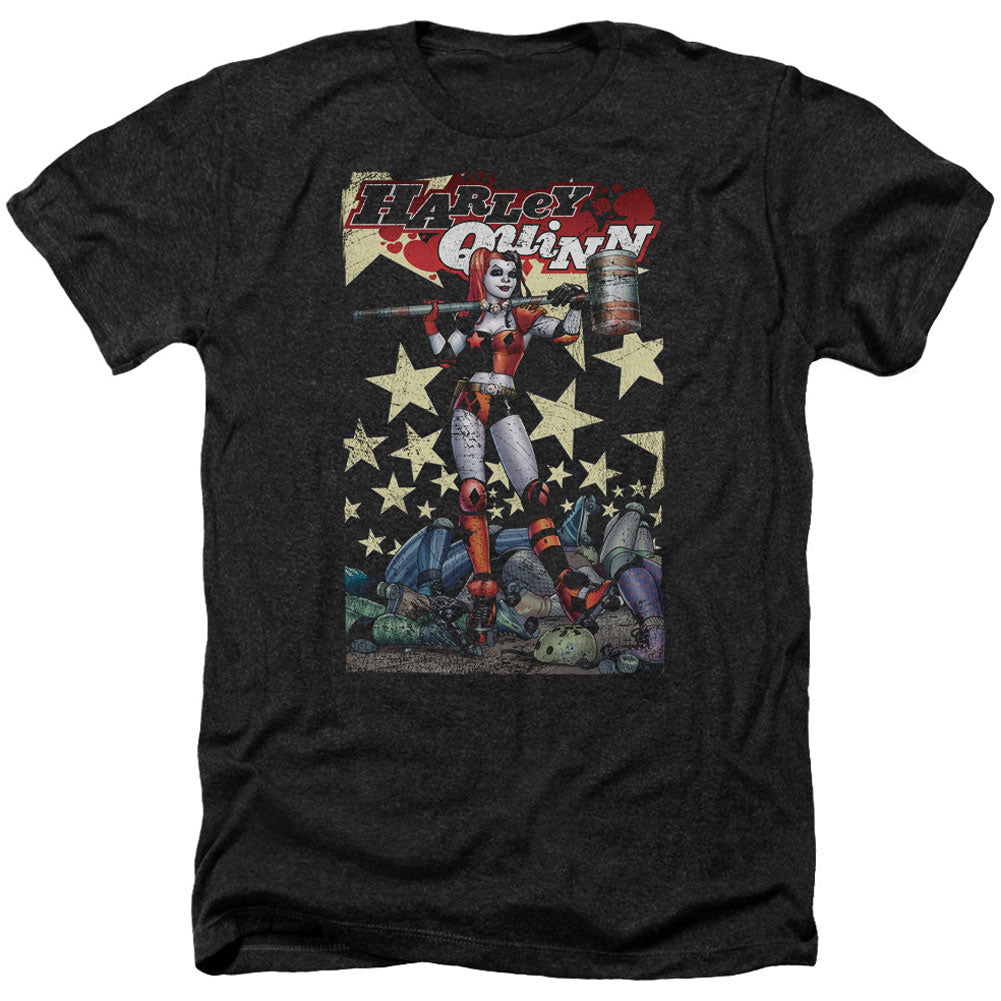 Batman Quinn One Adult Heather 40% Poly T-shirt Front